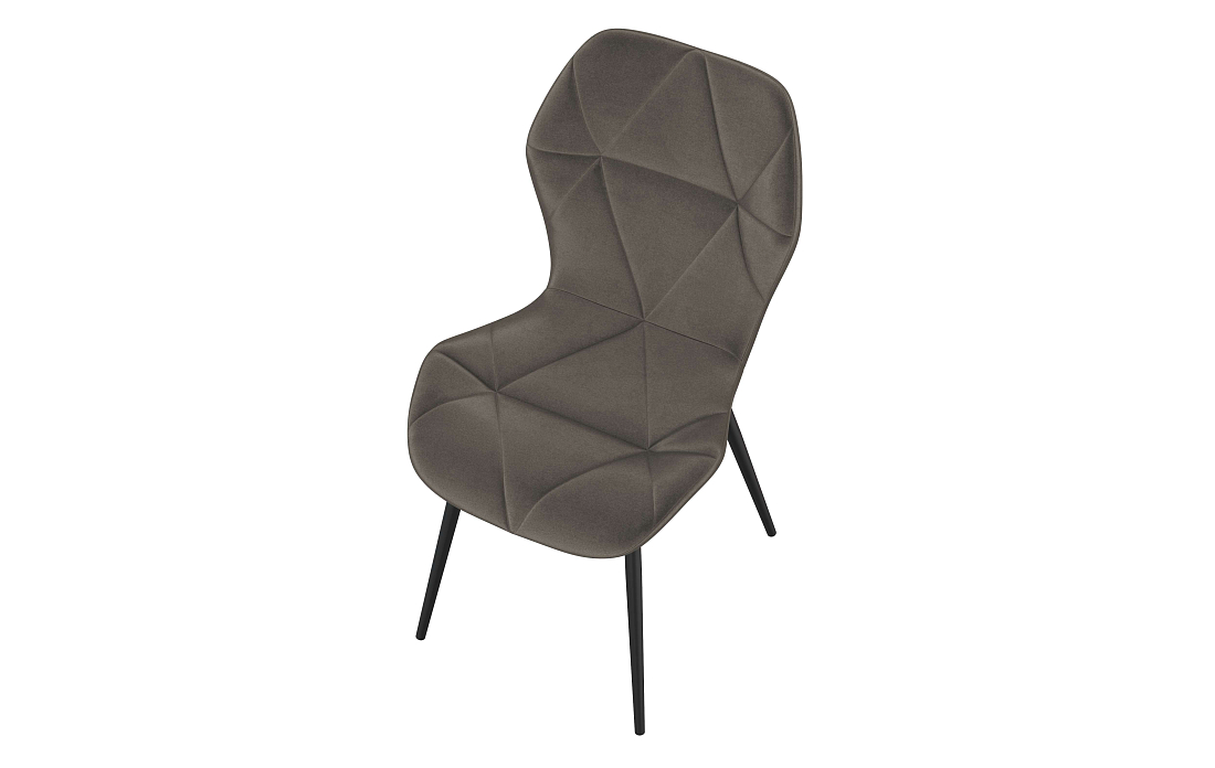 Дора К / стул велюр конфетти стоун/Цвет металл черный